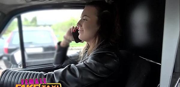 Female Fake Taxi Naughty hot cabbie makes lesbian horny cop cum